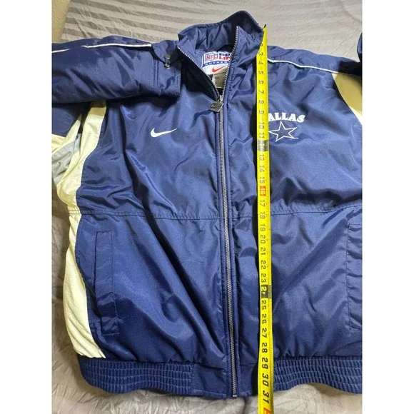 Vintage Nike NFL Pro Line Dallas Cowboys Puffer Jacket Navy Blue XL H60106 TMS - Picture 9 of 11